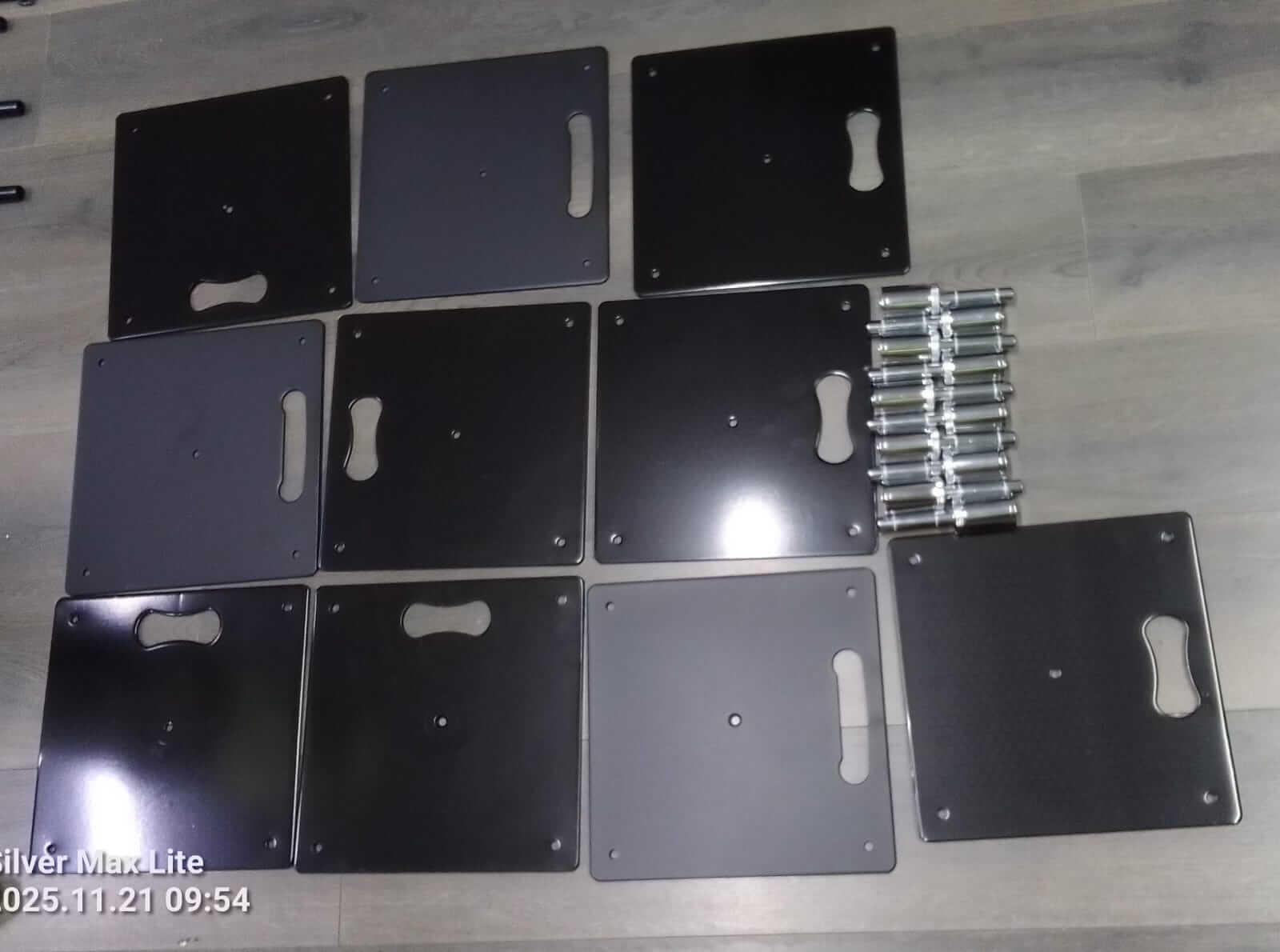 Base plana de hierro